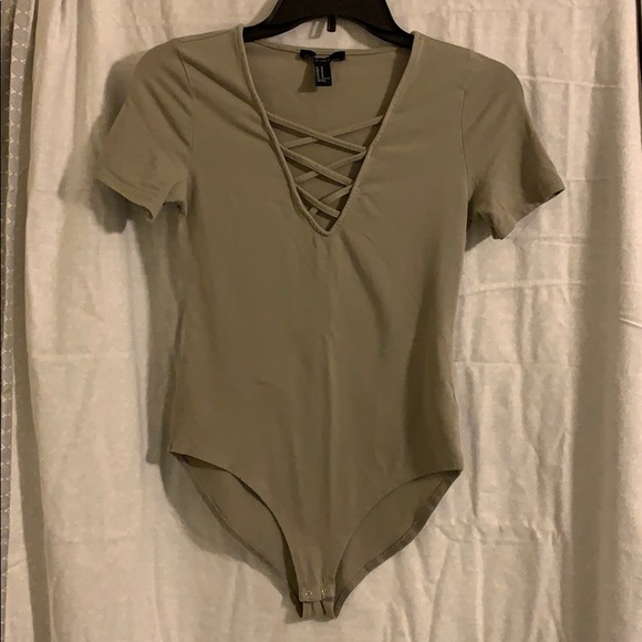 Forever 21 olive colored body suit - Picture 1 of 6